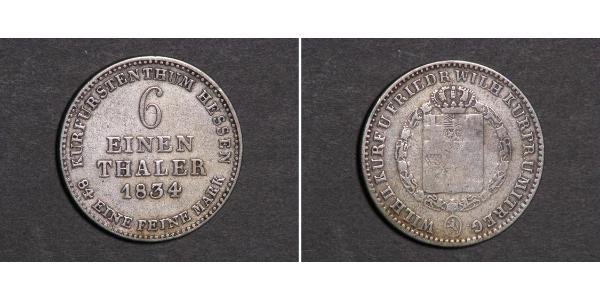 1/6 Thaler Hesse-Kassel (1567 - 1806) Plata 
