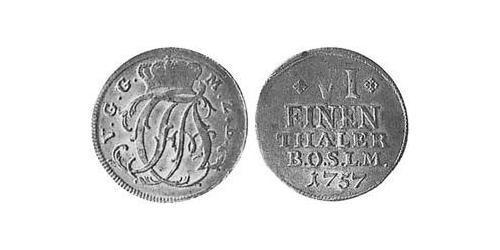 1/6 Thaler Principado de Ansbach (1398–1792) Plata Charles Alexander, Margrave of Brandenburg-Ansbach (1736 – 1806)