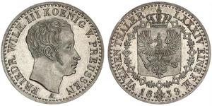 1/6 Thaler Reino de Prusia (1701-1918) Plata Federico Guillermo III de Prusia (1770 -1840)