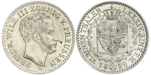 1/6 Thaler Reino de Prusia (1701-1918) Plata Federico Guillermo III de Prusia (1770 -1840)