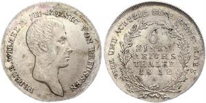 1/6 Thaler Reino de Prusia (1701-1918) Plata Federico Guillermo III de Prusia (1770 -1840)