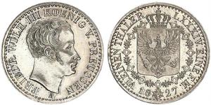 1/6 Thaler Reino de Prusia (1701-1918) Plata Federico Guillermo III de Prusia (1770 -1840)