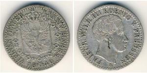 1/6 Thaler Reino de Prusia (1701-1918) Plata Federico Guillermo III de Prusia (1770 -1840)