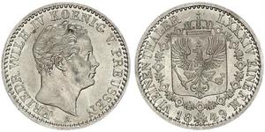 1/6 Thaler Reino de Prusia (1701-1918) Plata Federico Guillermo IV de Prusia (1795 - 1861)