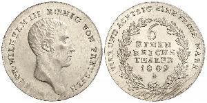 1/6 Thaler Reino de Prusia (1701-1918) Plata Federico Guillermo III de Prusia (1770 -1840)