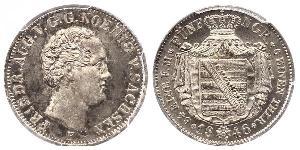 1/6 Thaler Reino de Sajonia (1806 - 1918) Plata Federico Augusto II de Sajonia