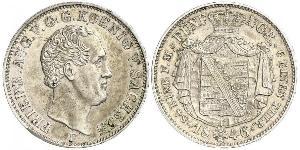 1/6 Thaler Reino de Sajonia (1806 - 1918) Plata Federico Augusto II de Sajonia