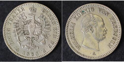 1/6 Thaler States of Germany Plata 