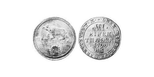 1/6 Thaler Anhalt-Bernburg (1603 - 1863) Silber Alexius Friedrich Christian (Anhalt-Bernburg)(1767 – 1834)