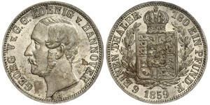 1/6 Thaler Königreich Hannover (1814 - 1866) Silber Georg V. (Hannover) (1819 - 1878)