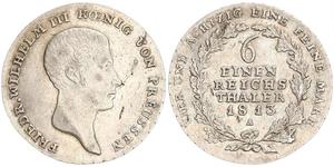 1/6 Thaler Königreich Preußen (1701-1918) Silber Friedrich Wilhelm III (1770 -1840)