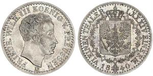 1/6 Thaler Königreich Preußen (1701-1918) Silber Friedrich Wilhelm III (1770 -1840)