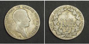 1/6 Thaler Königreich Preußen (1701-1918) Silber Friedrich Wilhelm III (1770 -1840)