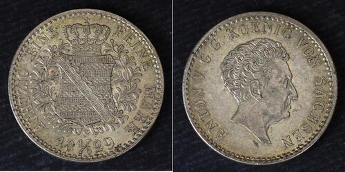 1/6 Thaler States of Germany Silber 