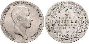 1/6 Thaler Kingdom of Prussia (1701-1918) Silver Frederick William III of Prussia (1770 -1840)