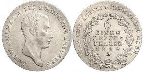 1/6 Thaler Kingdom of Prussia (1701-1918) Silver Frederick William III of Prussia (1770 -1840)