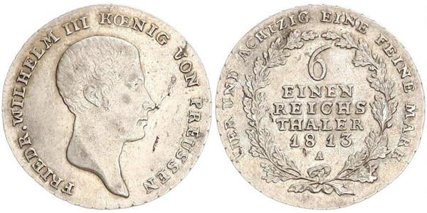 1/6 Thaler Kingdom of Prussia (1701-1918) Silver Frederick William III of Prussia (1770 -1840)