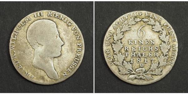 1/6 Thaler Kingdom of Prussia (1701-1918) Silver Frederick William III of Prussia (1770 -1840)