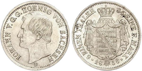 1/6 Thaler Kingdom of Saxony (1806 - 1918) Silver John of Saxony