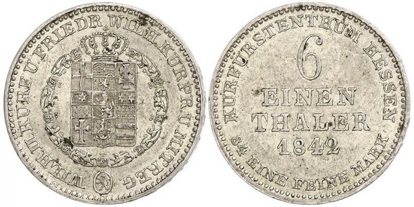 1/6 Thaler Landgraviate of Hesse-Kassel (1567 - 1806) Silver 