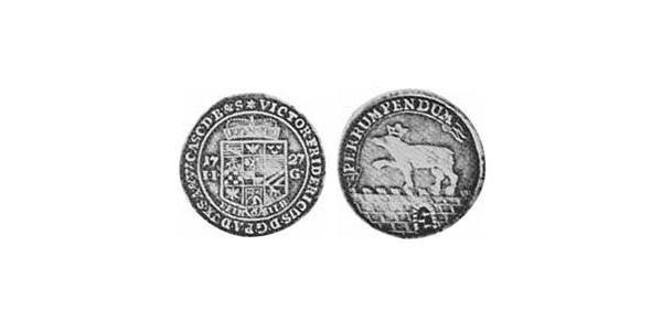 1/6 Thaler Anhalt-Bernburg (1603 - 1863) 銀 Victor Frederick, Prince of Anhalt-Bernburg (1700 – 1765)