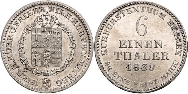 1/6 Thaler Landgraviate of Hesse-Kassel (1567 - 1806) 銀 