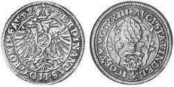1/6 Thaler 奥格斯堡 (1276 - 1803 Augsburg) 銀 斐迪南二世 (神圣罗马帝国) (1578 -1637)