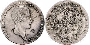 1/6 Thaler 普魯士王國 (1701 - 1918) 銀 腓特烈·威廉三世 (1770 -1840)