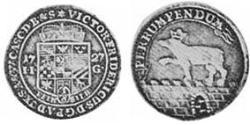 1/6 Талер Ангальт-Бернбург (1603 - 1863) Серебро Victor Frederick, Prince of Anhalt-Bernburg (1700 – 1765)