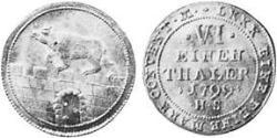 1/6 Талер Ангальт-Бернбург (1603 - 1863) Серебро null