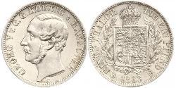 1/6 Талер Ганновер (королевство) (1814 - 1866) Серебро Георг V (король Ганновера) (1819 - 1878)
