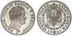 1/6 Талер Пруссия (королевство) (1701-1918) Серебро Фридрих Вильгельм IV (1795 - 1861)