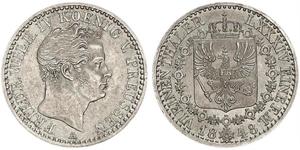 1/6 Талер Пруссия (королевство) (1701-1918) Серебро Фридрих Вильгельм IV (1795 - 1861)