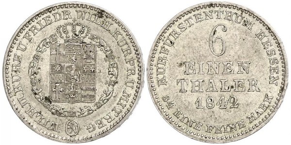 1/6 Талер княжество Гессен-Кассель (1567 - 1806) Серебро 