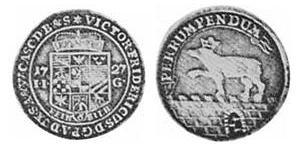 1/6 Талер Ангальт-Бернбург (1603 - 1863) Срібло Victor Frederick, Prince of Anhalt-Bernburg (1700 – 1765)