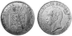 1/6 Талер Ангальт-Дессау (1603 -1863) / Анхальт (1806 - 1918) Срібло Леопольд IV Фрідріх фон Ангальт (1794 – 1871)