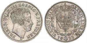 1/6 Талер Королівство Пруссія (1701-1918) Срібло Фрідрих Вільгельм III, король Пруссії  (1770 -1840)