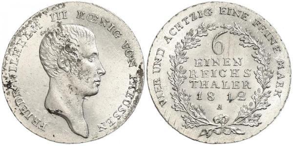 1/6 Талер Королівство Пруссія (1701-1918) Срібло Фрідрих Вільгельм III, король Пруссії  (1770 -1840)