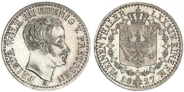 1/6 Талер Королівство Пруссія (1701-1918) Срібло Фрідрих Вільгельм III, король Пруссії  (1770 -1840)