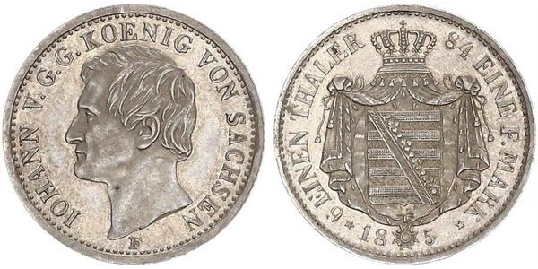 1/6 Талер Королівство Саксонія (1806 - 1918) Срібло John of Saxony