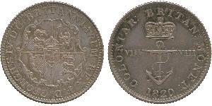 1/8 Dollar Britisches Weltreich (1497 - 1949) Silber Georg IV (1762-1830)