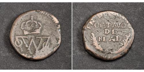 1/8 Real Virreinato de Nueva España (1519 - 1821) Cobre 