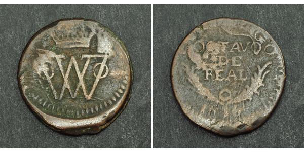 1/8 Real Spanish Mexico  / Kingdom of New Spain (1519 - 1821) Copper 