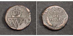 1/8 Real Vizekönigreich Neuspanien (1519 - 1821) Kupfer 