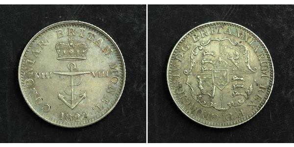 1/8 Долар Британська імперія (1497 - 1949) Срібло Георг IV (1762-1830)