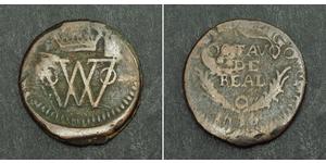 1/8 Реал Нова Іспанія (1519 - 1821) Мідь 