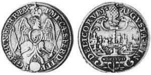 1/9 Thaler Augsburgo (1276 - 1803) Plata Fernando II de Habsburgo(1578 -1637)