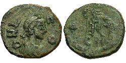 1 AE4 / 1 Фоллис Византийская империя (330-1453) Бронза Лев I Макелла (401-474)