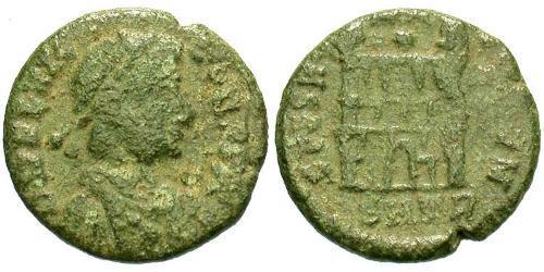1 AE4 / 1 Фоллис Западная Римская империя (285-476) Бронза Флавий Виктор (?-388)