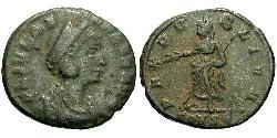 1 AE4 / 1 Фоллис Римская империя (27BC-395) Бронза Елена Августа (250 -330)
